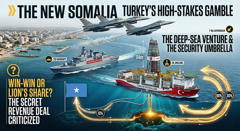 Turkish ship Drilling Oil in Somalia